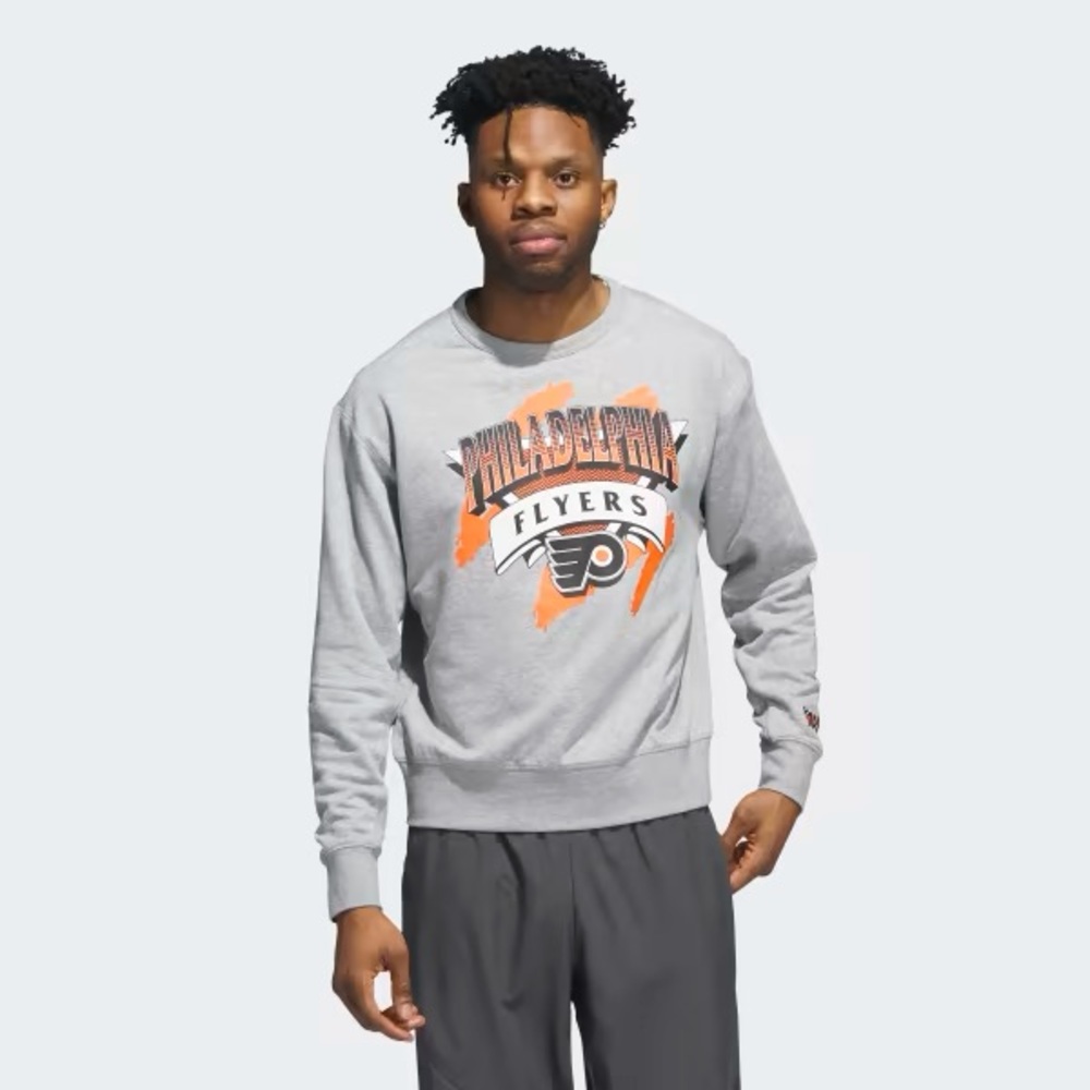 NWT Adidas Men’s Philadelphia Flyers Vintage Crew Neck Sweatshirt